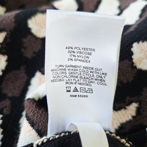 Express New Body Contour High Waist Stretch Curl Hem Brown Black Skirt Small - Picture 11 of 11